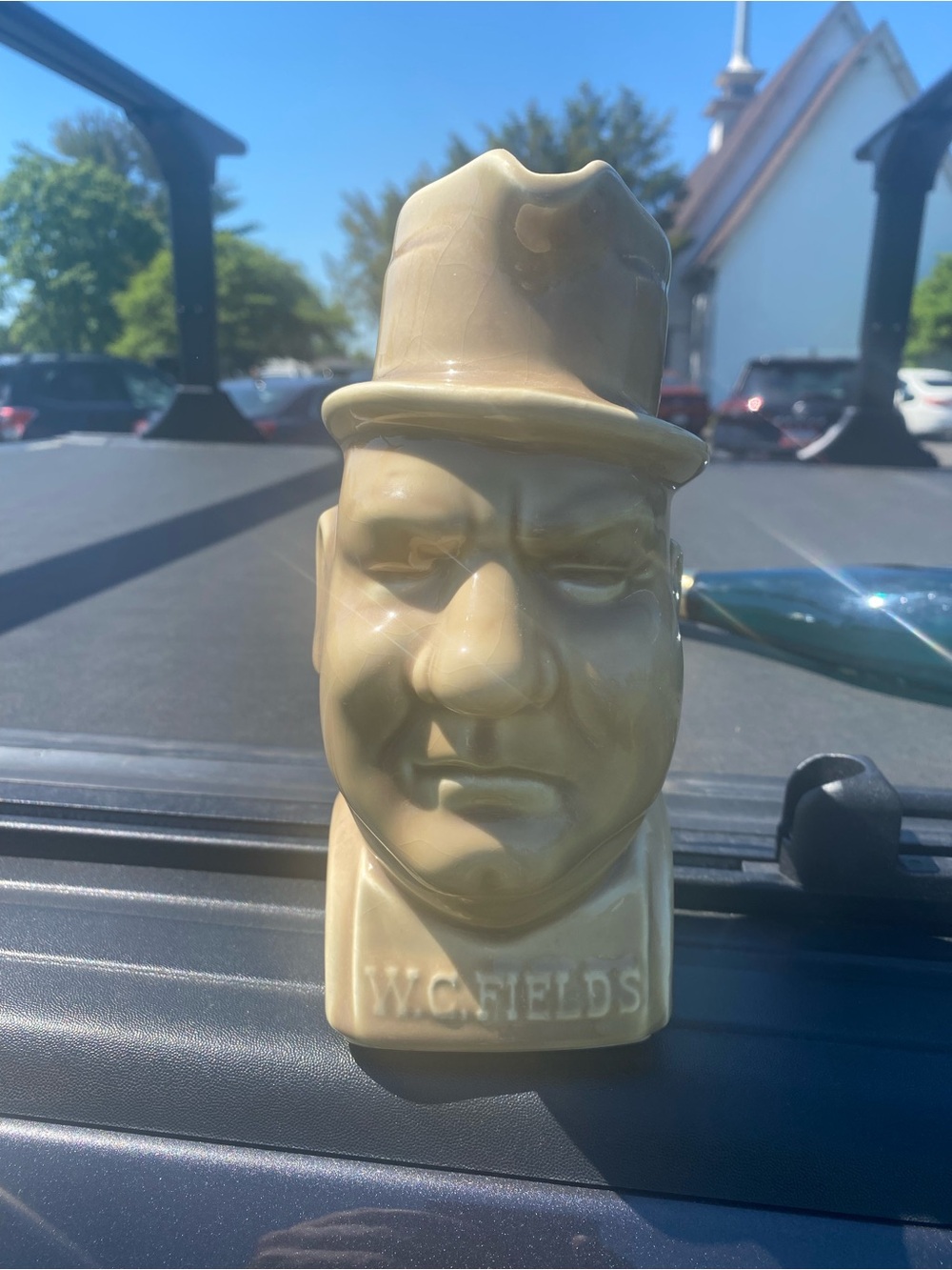 W.C. Fields Ceramic Pitcher Character Head Figurine - Cream